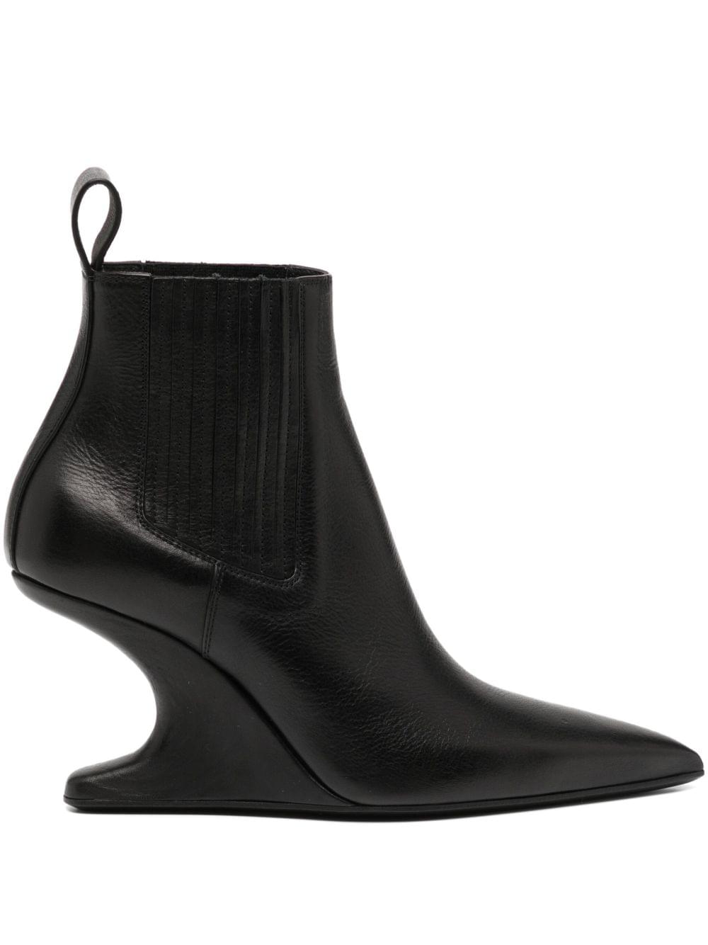 Rick Owens Women Leather Ankle Boots