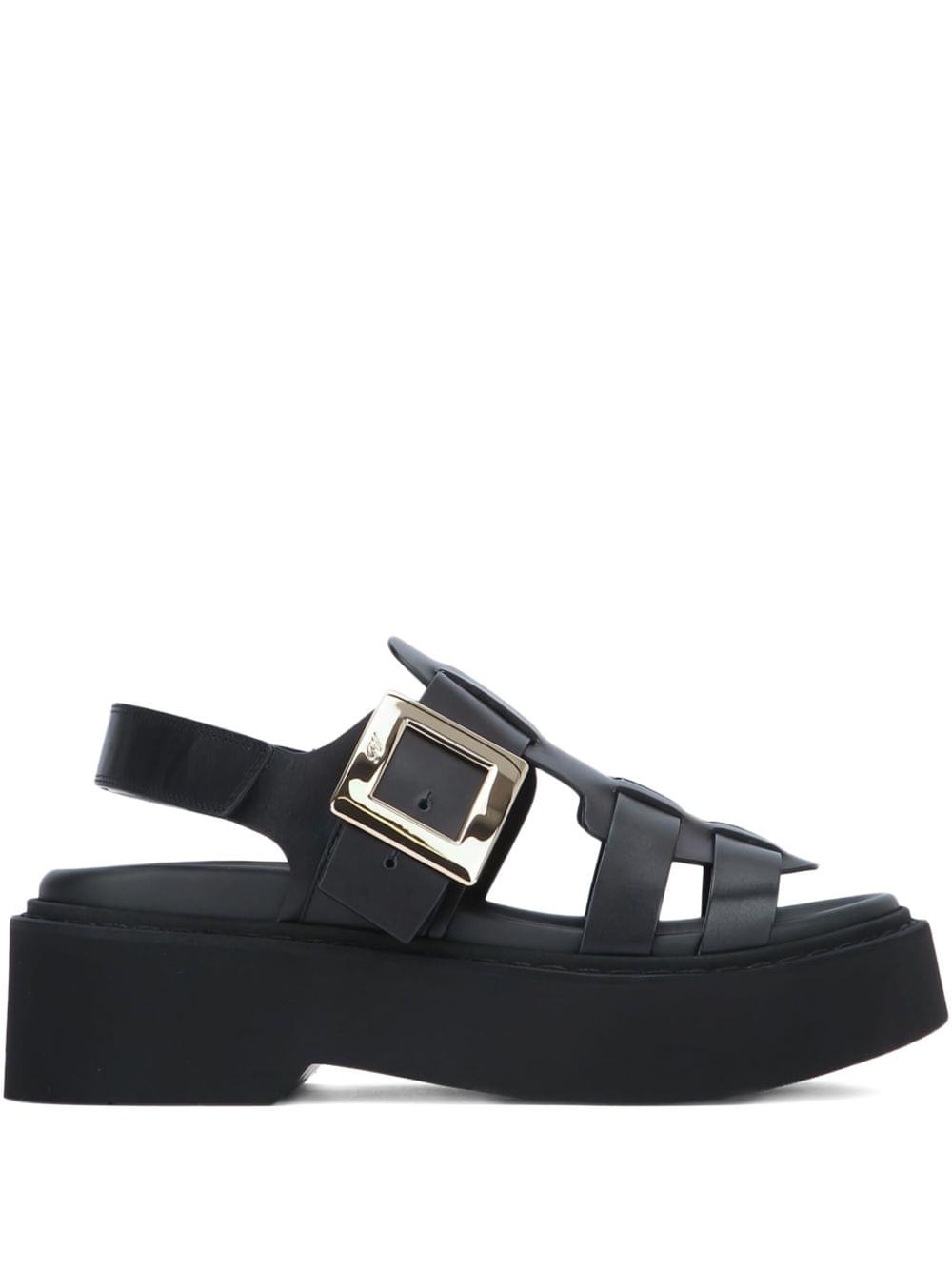 Roger Vivier Women Viv Rangers Leather Sandals