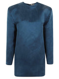 Saint Laurent Women Satin Silk Dress