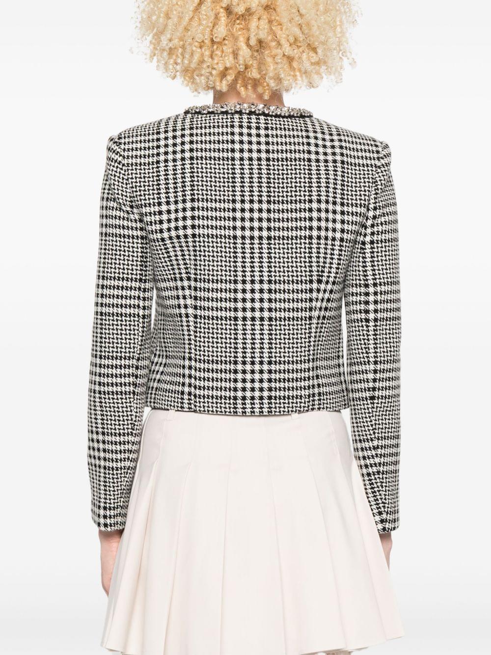 Self Portrait Women Wool Blend Checked Jacket