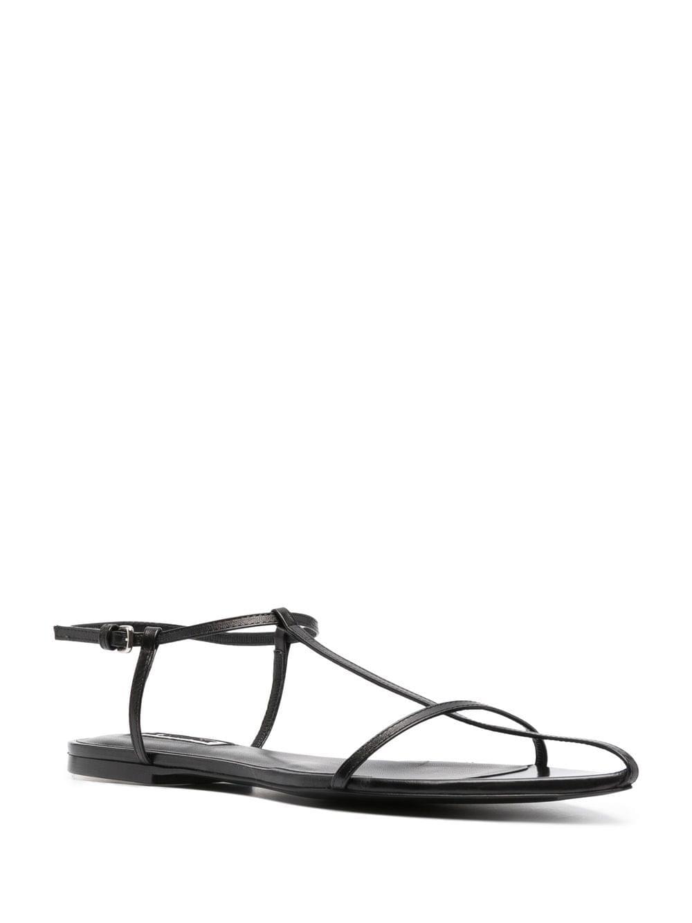 Jil Sander Women Leather Flat Sandals
