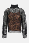 Rotate Women Lace Long Sleeve Blouse