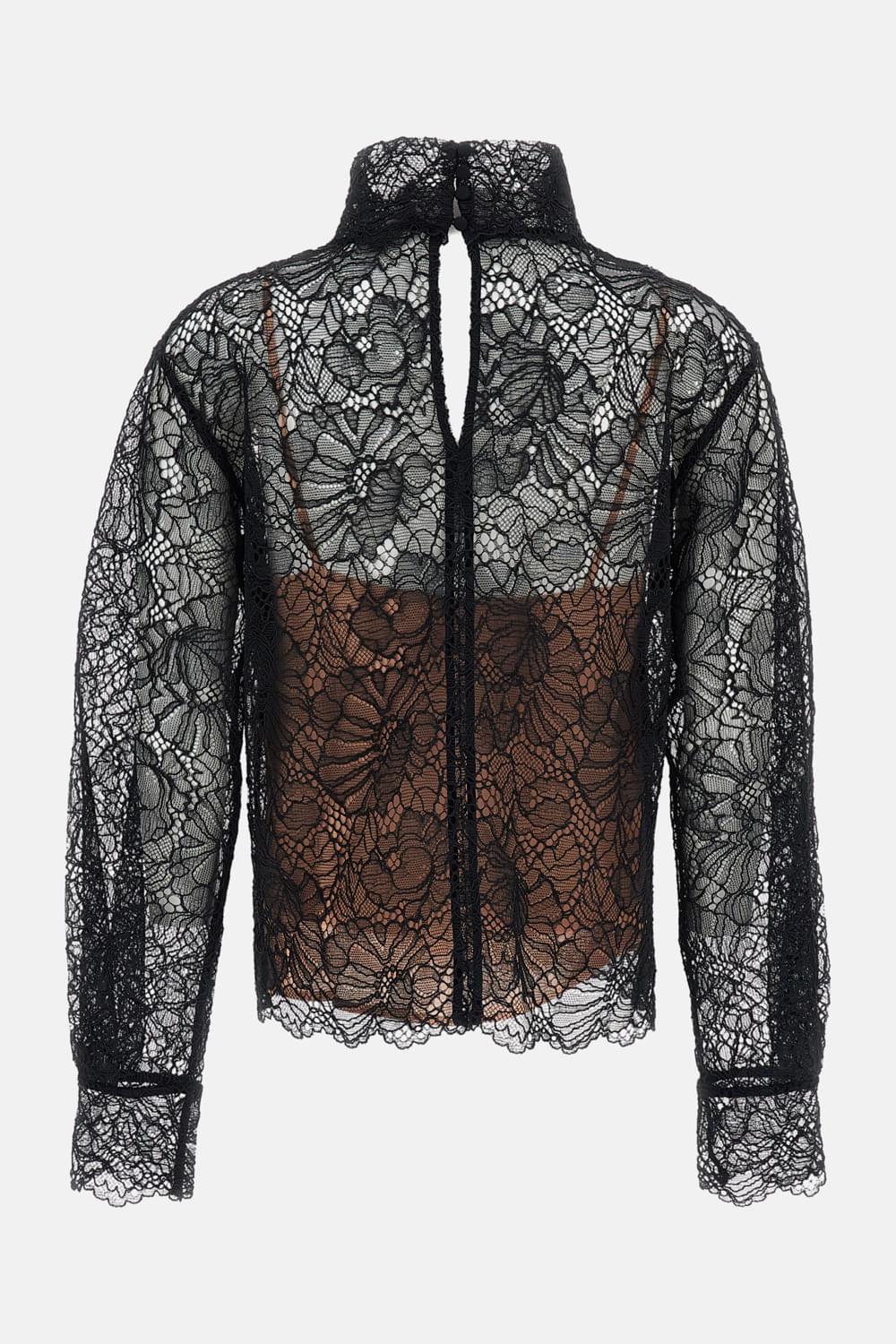 Rotate Women Lace Long Sleeve Blouse