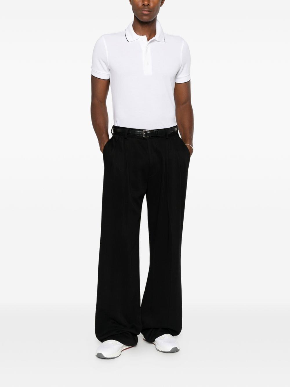 Tom Ford Men Piquet Cotton Polo Shirt