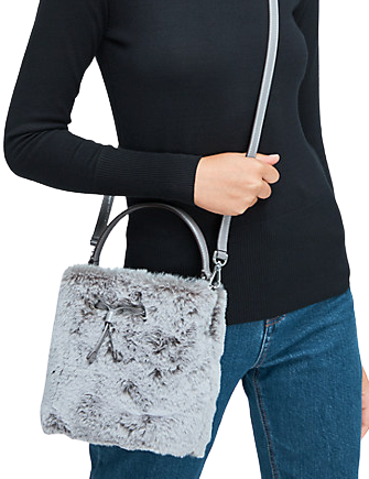 Kate Spade New York Eva Faux Fur Small Bucket Bag