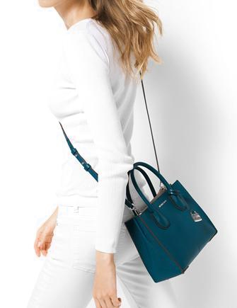 Michael Michael Kors Mercer Medium Bonded Leather Crossbody