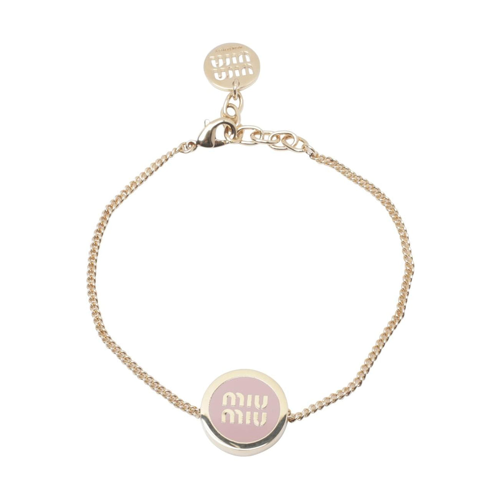 Miu Miu Women Miu Miu Logo Enameled Metal Bracelet
