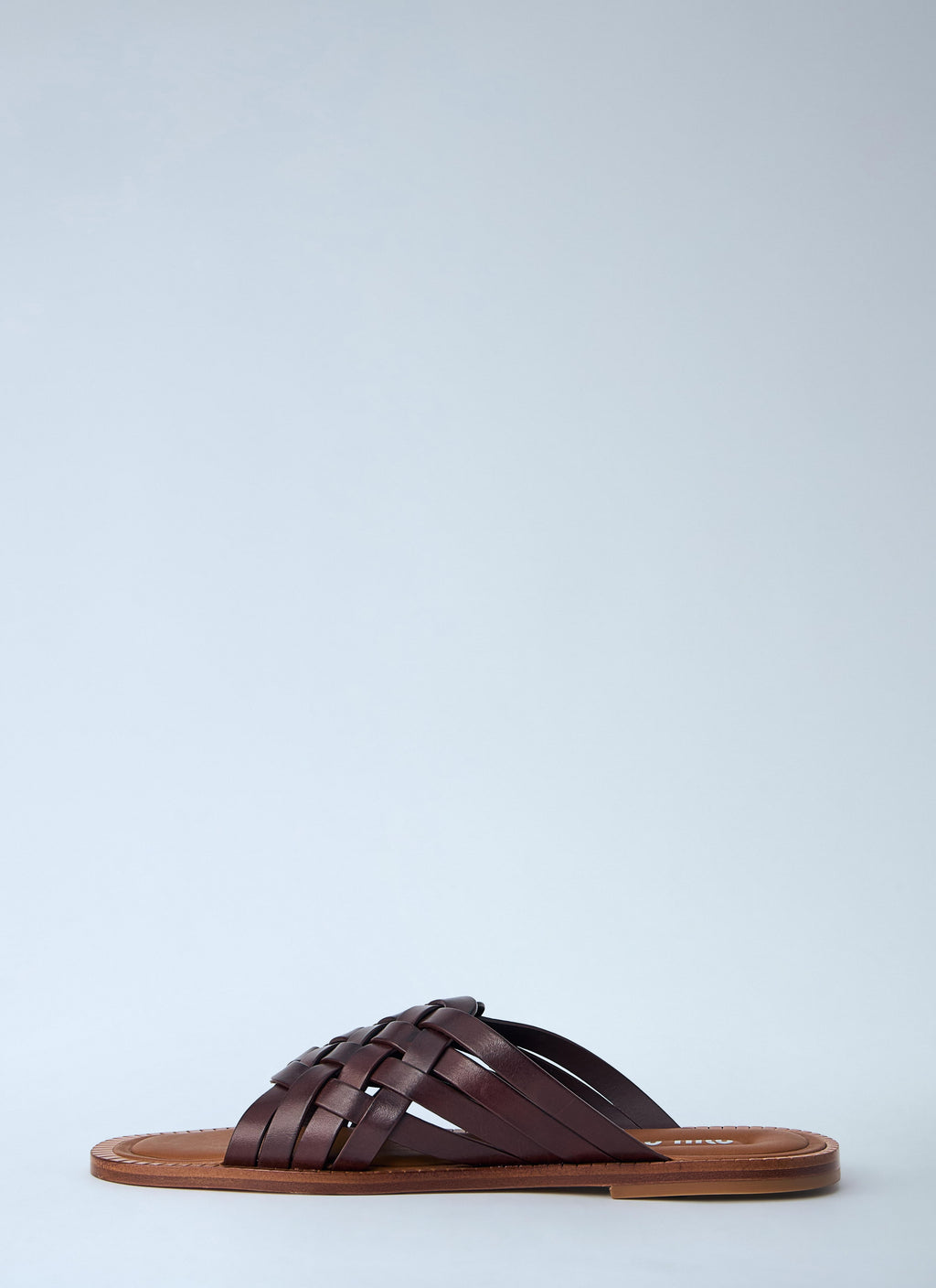 Miu Miu Men Woven Leather Sandals