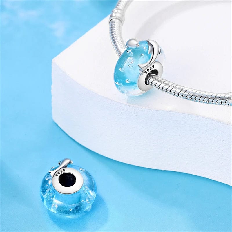 Ocean Blue Glass Charm