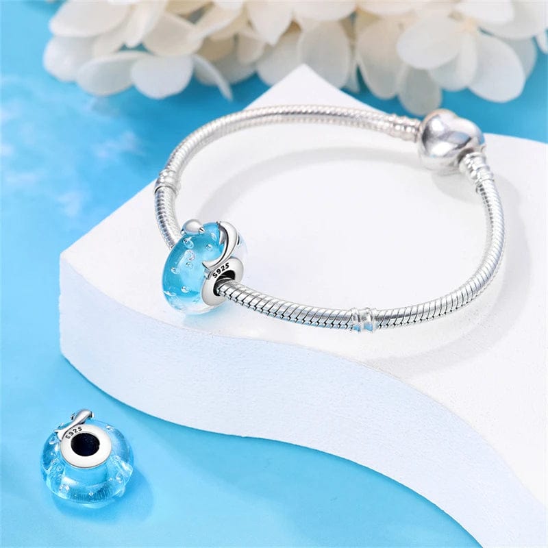 Ocean Blue Glass Charm