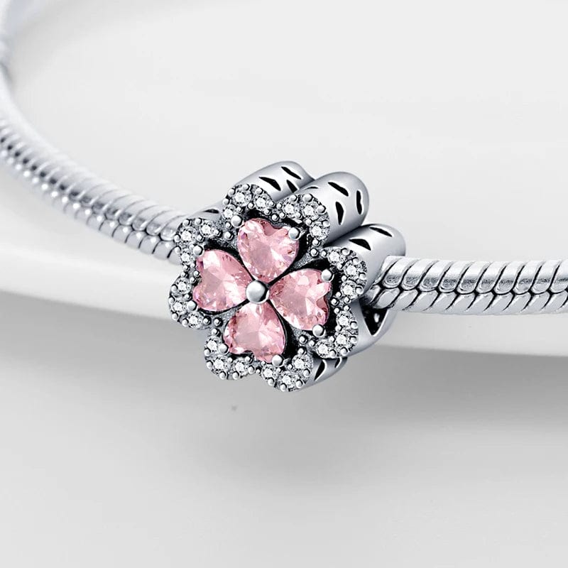 Pink Diamond Four-Leaf Clover Flower