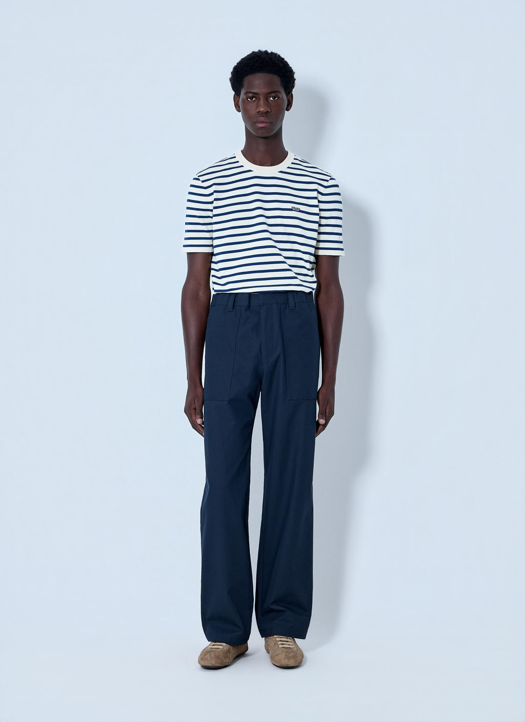 Prada Men Wide-Leg Tailored Trousers
