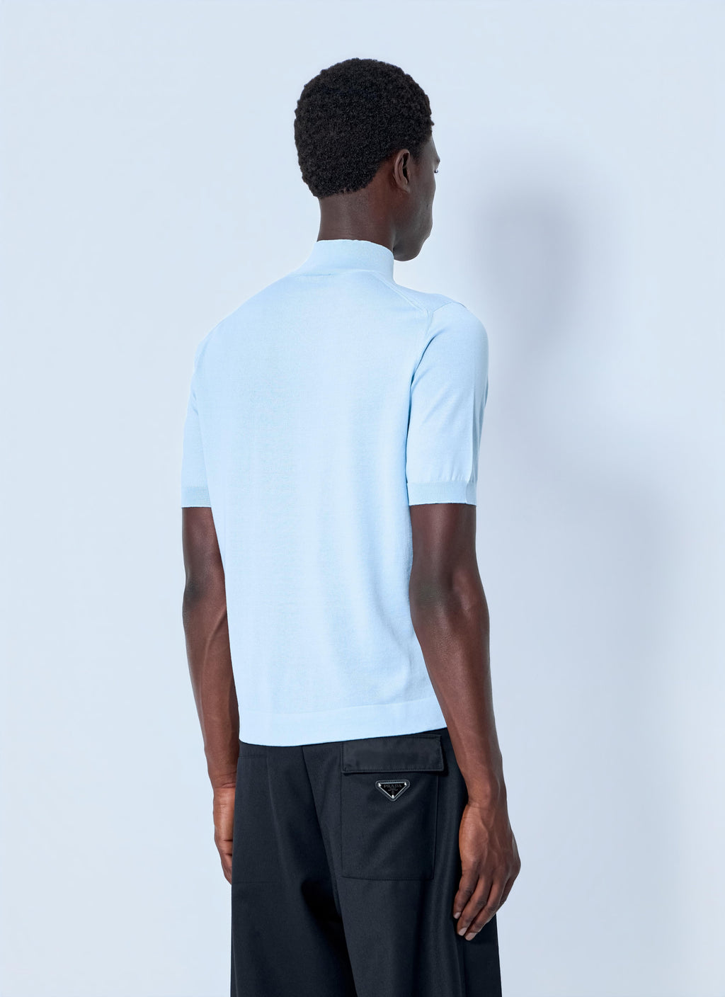Prada Men Ribbed Turtleneck T-Shirt