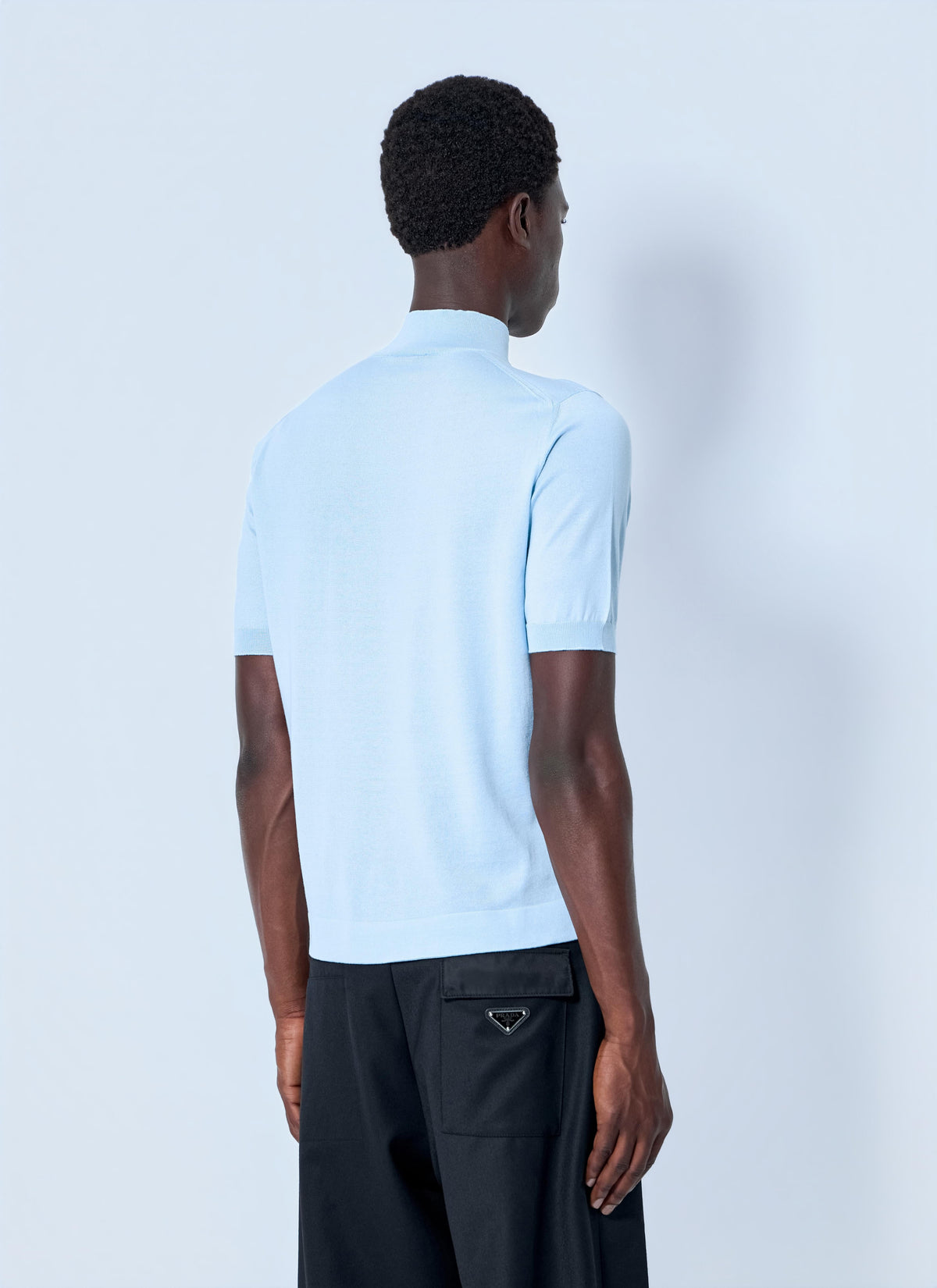 Prada Men Ribbed Turtleneck T-Shirt