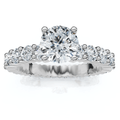 2 1/4Ct Diamond Eternity Engagement Ring 14k Gold Lab Grown EF/VS