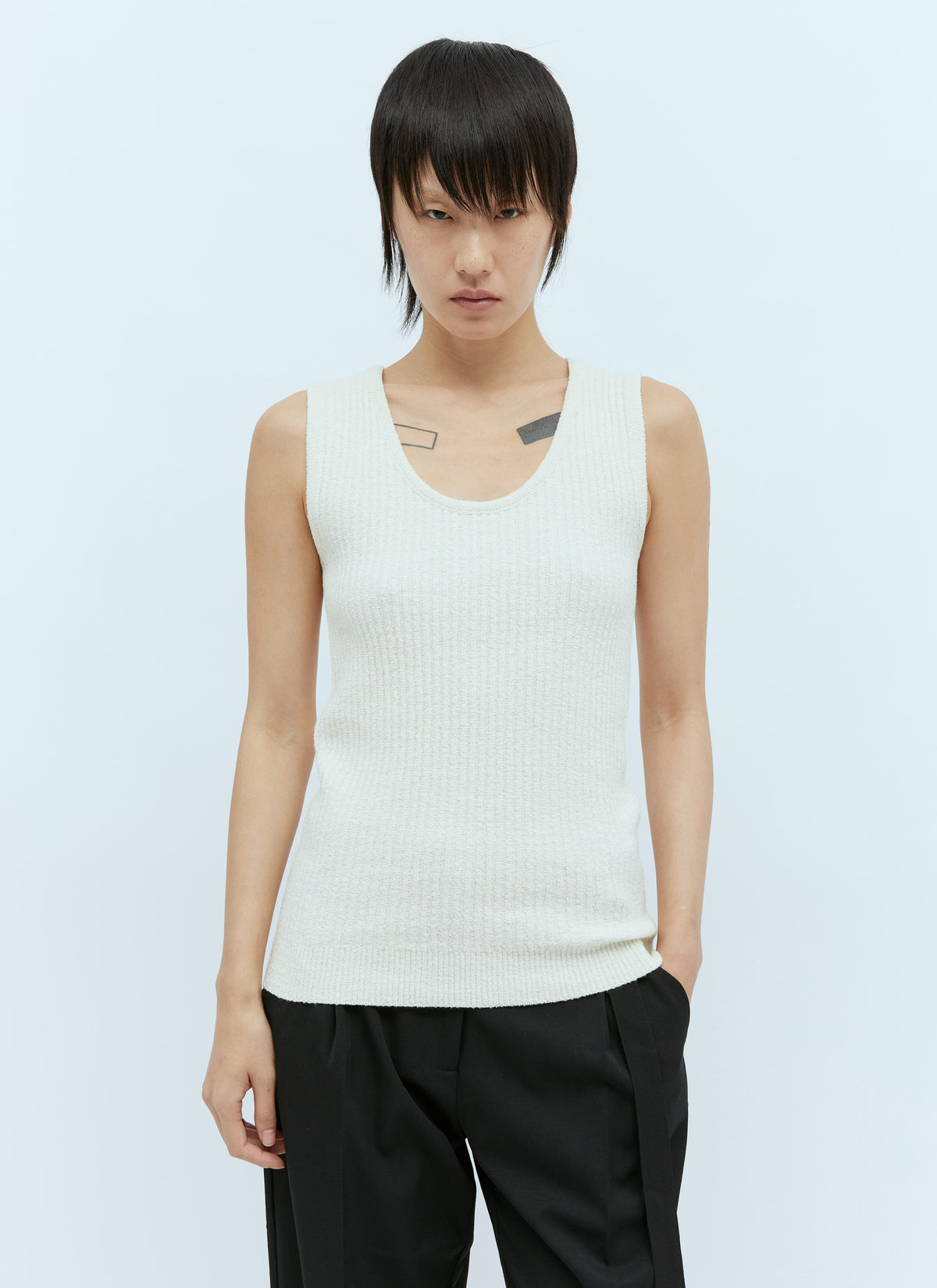 Toteme Women Bouclé Knit Tank Top