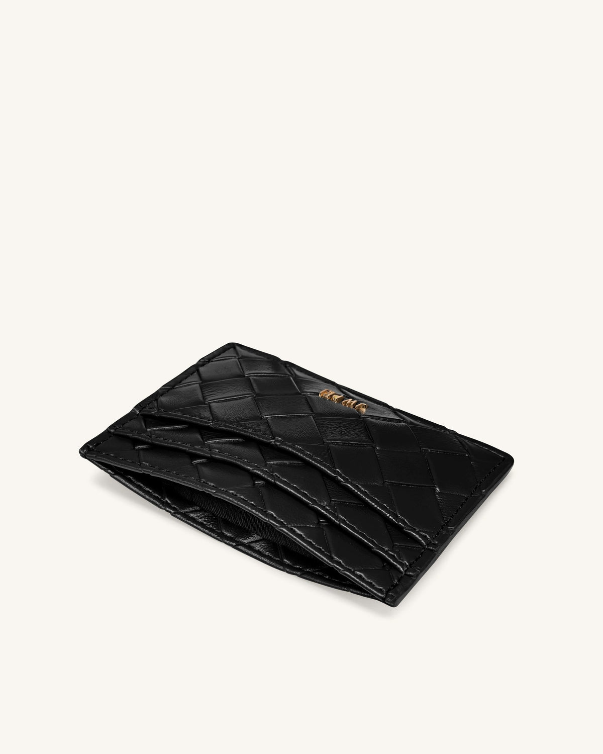 Woven Texture Card Holder - Black