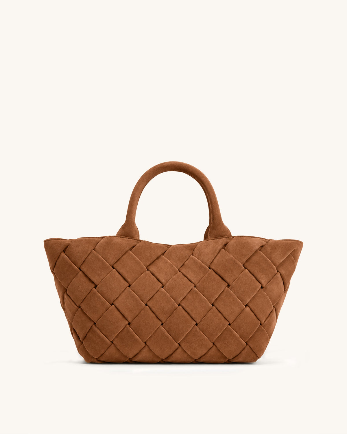 Orla Faux Suede Tote Bag - Caramel Brown