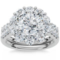 Certified 3ct Halo Diamond Engagement Wedding Ring Set 14k Gold Lab Grown